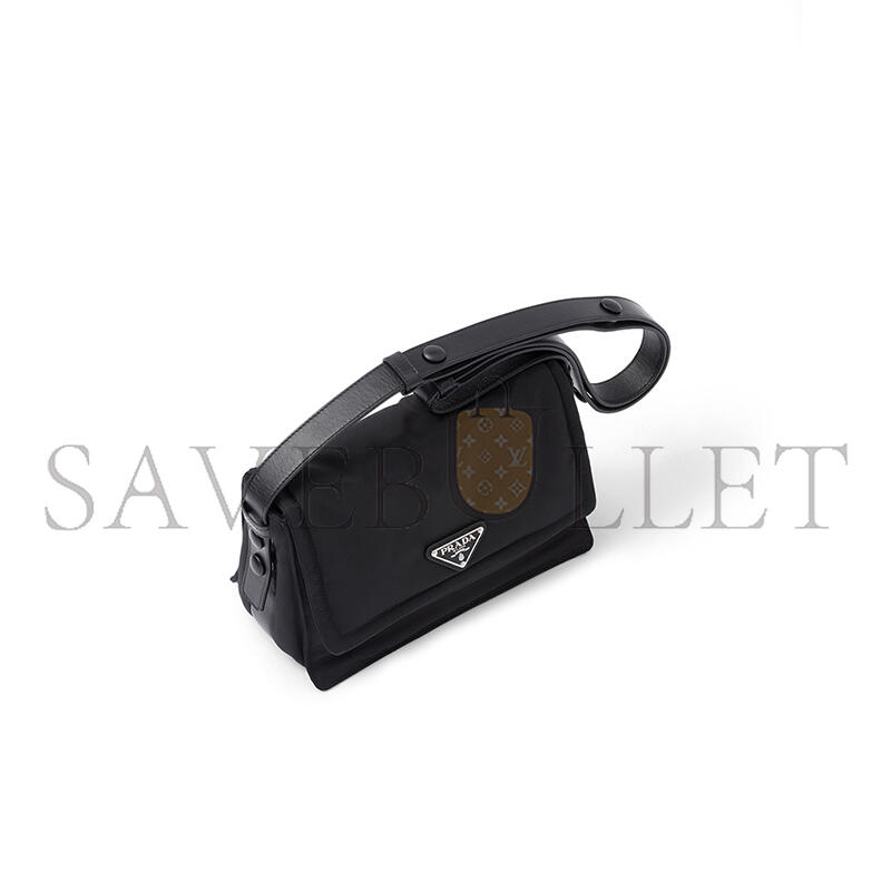 PRADA TRAVELLER RE-NYLON SMALL QUILTED SHOULDER BAG 1BD313 (23*16*11cm) 